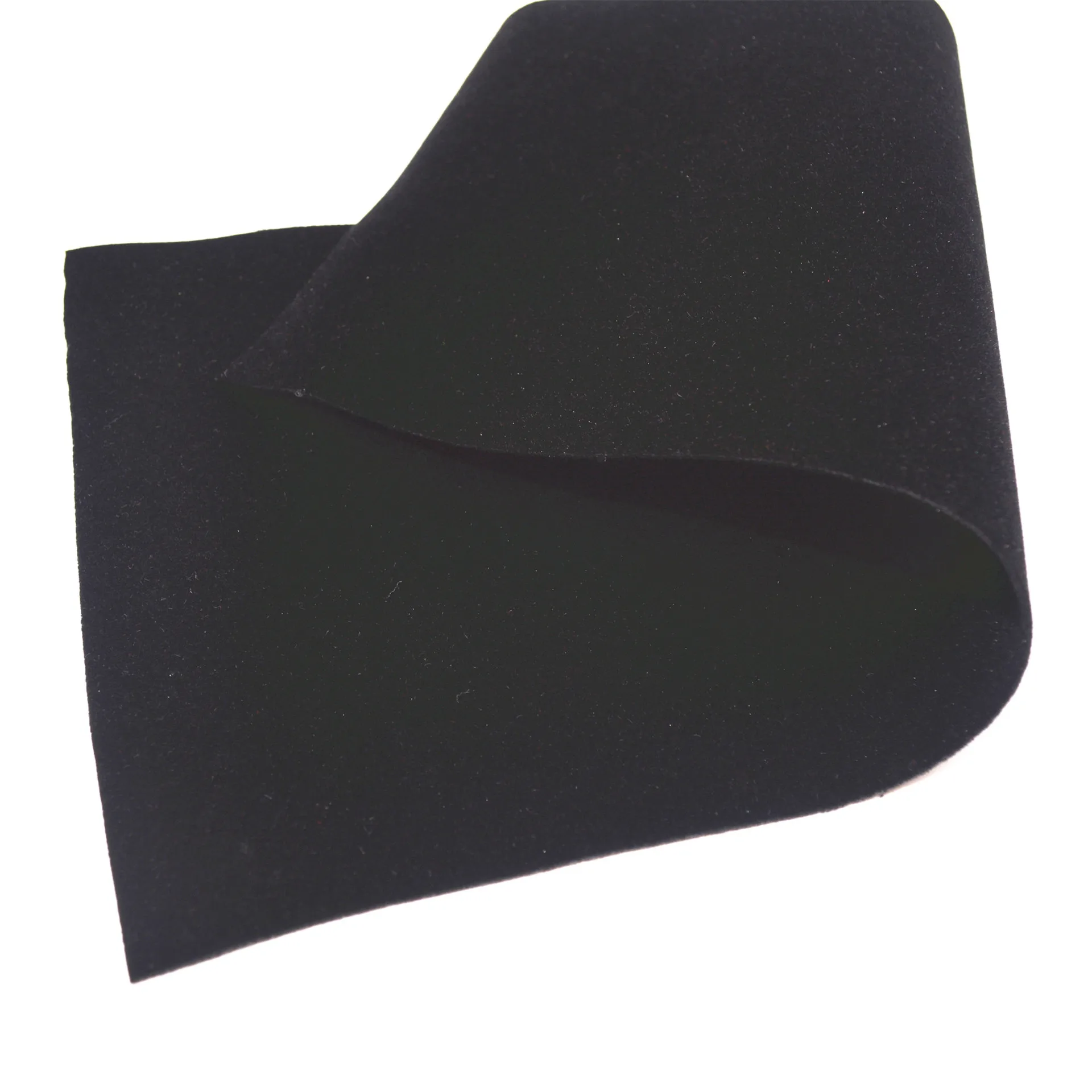 Double-sided flocking fabric knitted bottom double-sided flocking fabric black double-sided deerskin velvet manufacturers direct