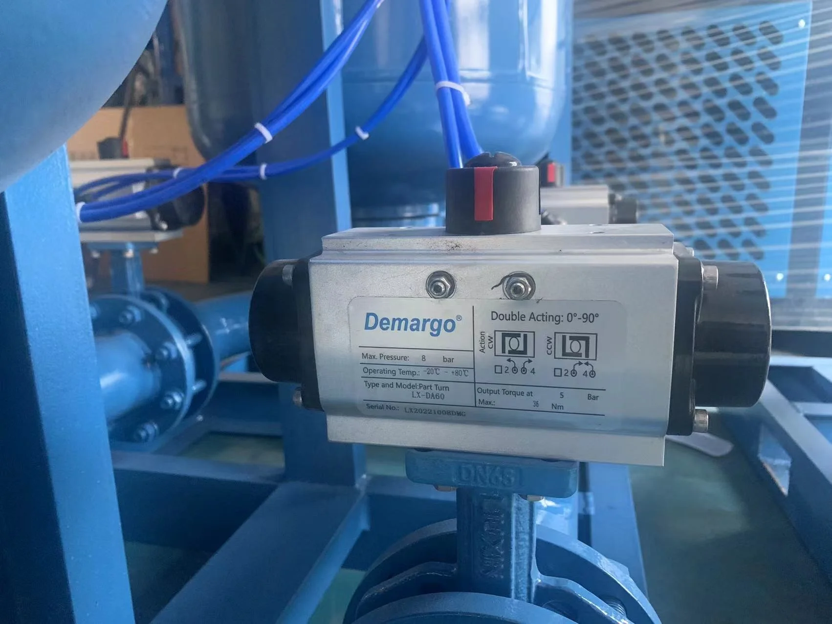 Demargo 65Nm3/min Zero Air Consumption Compression Heat Regeneration Adsorption Dryer 380V/50Hz