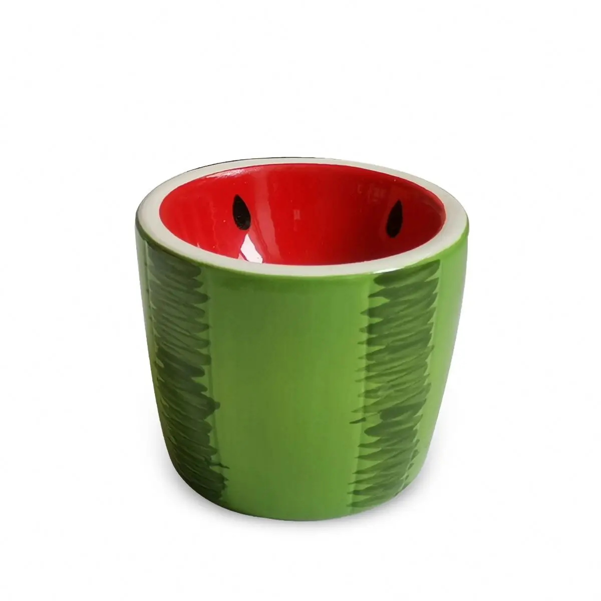 Modern Handpainted Dolomite Watermelon Bowl Salad & Fruit Soup Bowl Sustainable Ceramic Candy Bowl for Weddings & Giveaways