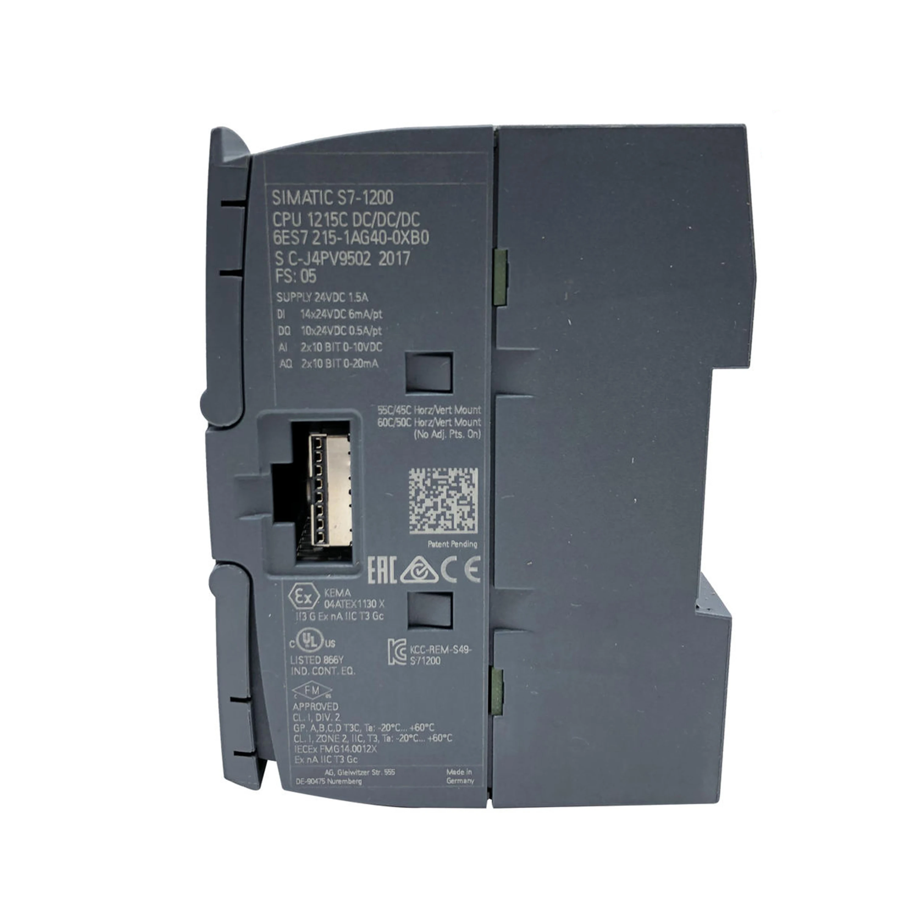 6ES7215-1AG40-0XB0 6ES7 215-1AG40-0XB0 SIMATIC S7-1200 модуль процессора новый оригинальный модуль PLC в наличии на складе