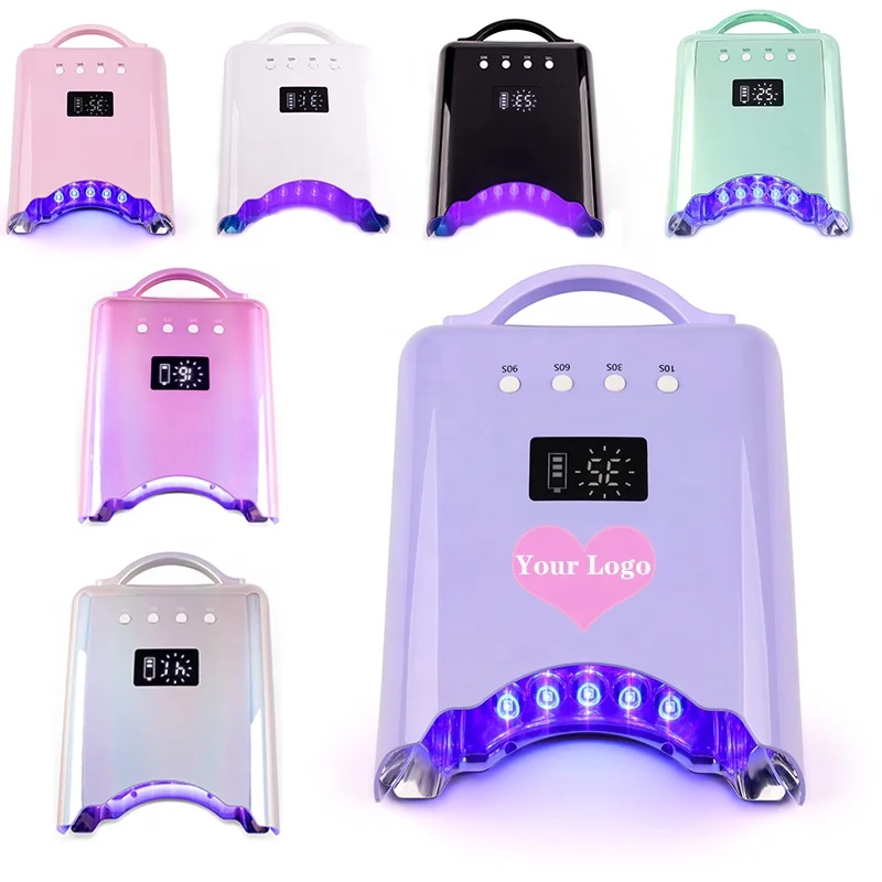 New Color Rechargeable UV LED Gel Nail Lamp 78w High Power Cordless Nail Supplies Professional Nail Gel Polish Dryer