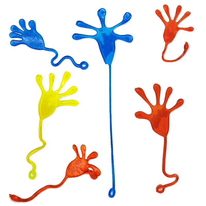 Nostalgic Elastic Creative Climbing Palm Trick Telescopic Stress Relief Wall Toys Sticky Hands for Kids