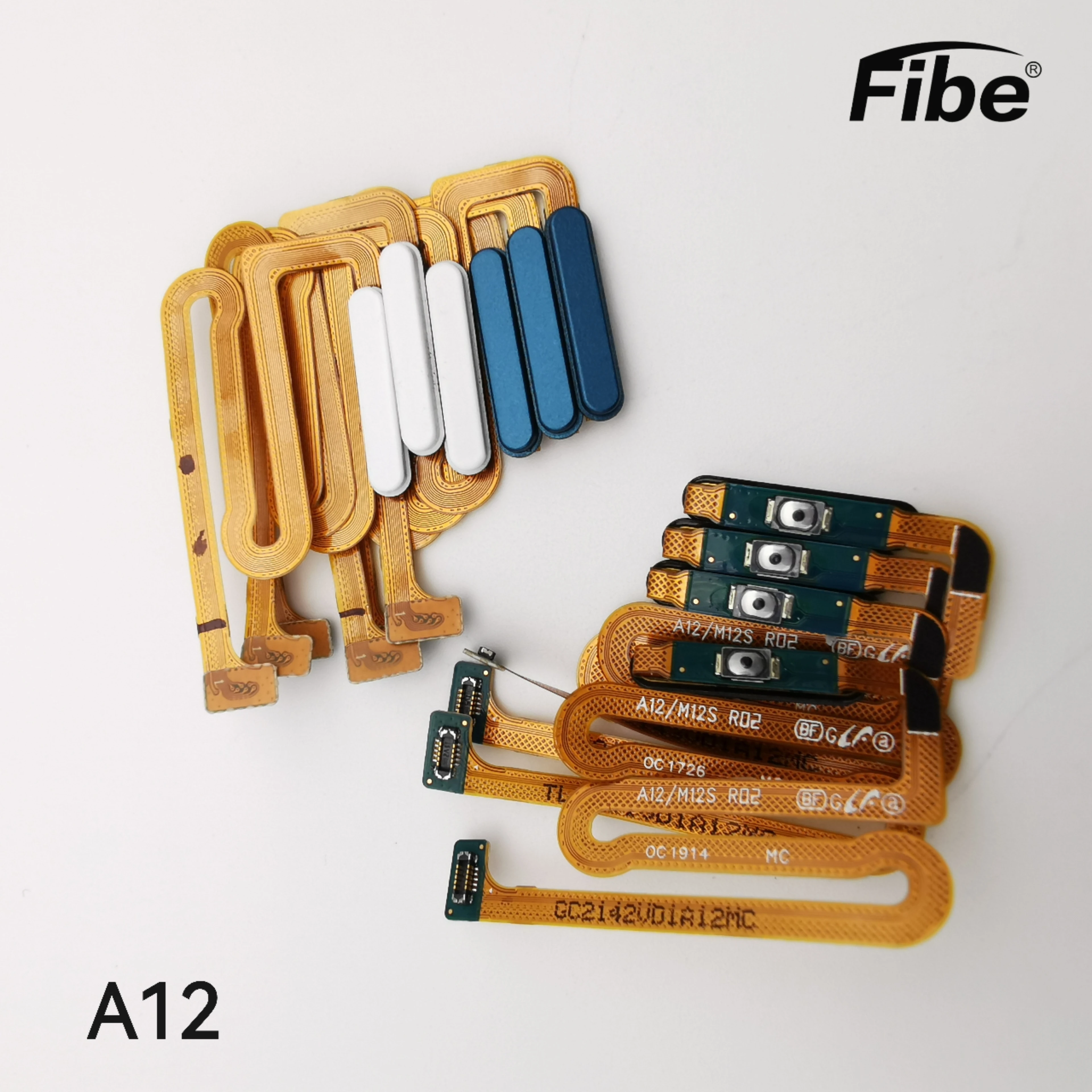 finger original new 100 Test Ok For samsung A12 Power ON OFF Volume Key Button Switch Flex Cable Ribbon Repair Parts