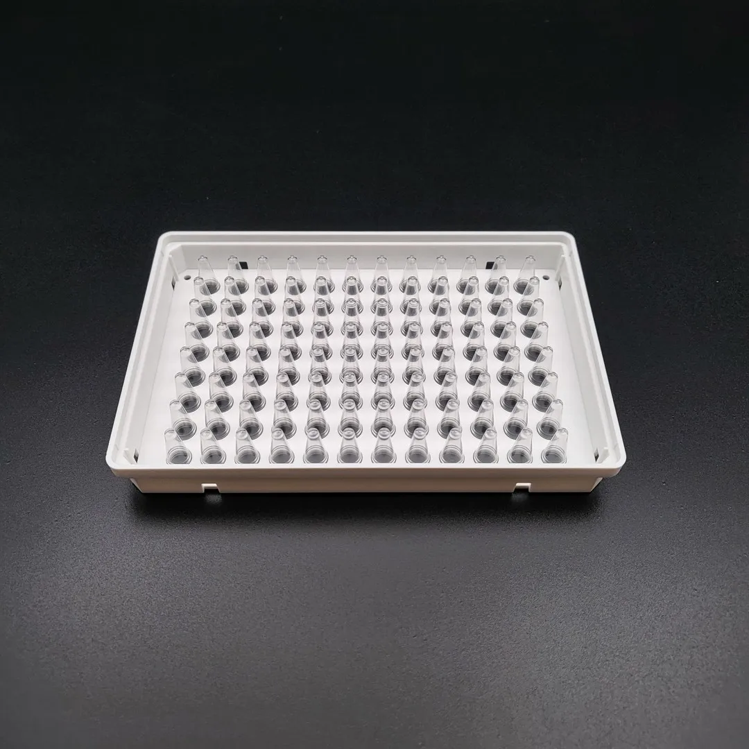 White Pcr Plate 0.2ml Pcr Full Skirted  96 Well Plate Round Bottom Shaped Bottom