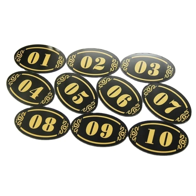 Internet Cafe Restaurant Seat Acrylic Table Numbers
