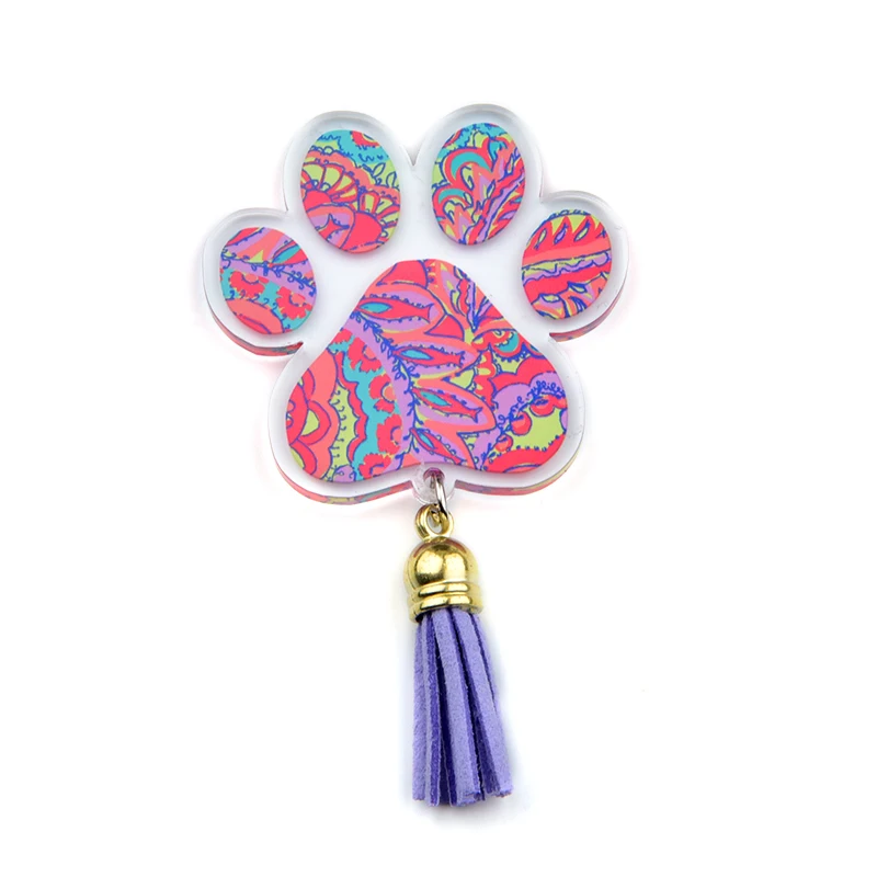 2024 Personalized Acrylic Tassel Keychain Blanks Circle Keychains Monogram Blanks for Decoration and Homemade Gift