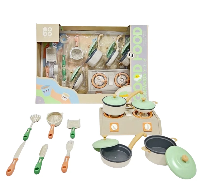 Colorful Wheat Straw Simulation Tableware Toys Set Educational Pretend Play Game Kids Kitchen Set Toy