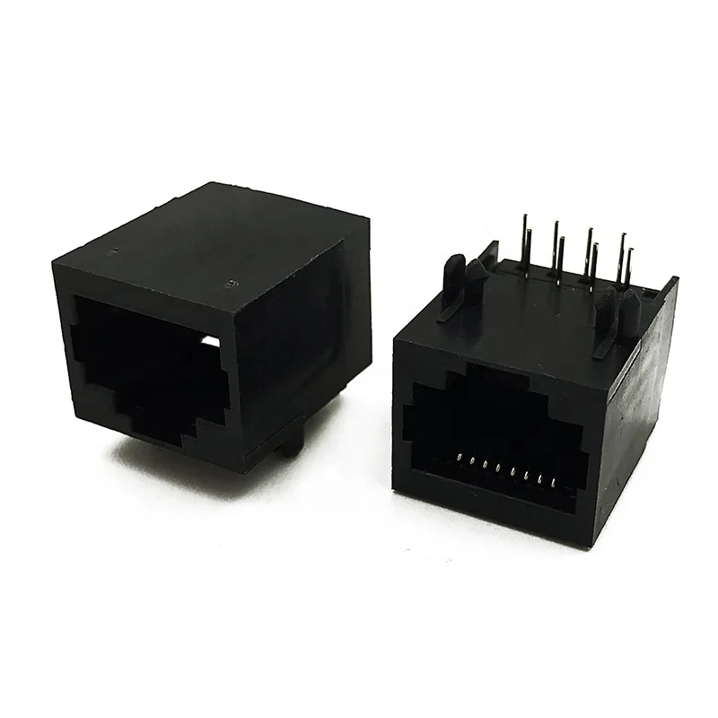 5621 модульный разъем, Однопортовый язычок Donw, прямоугольный разъем RJ45 PCB, гнездо DIP 8P8C