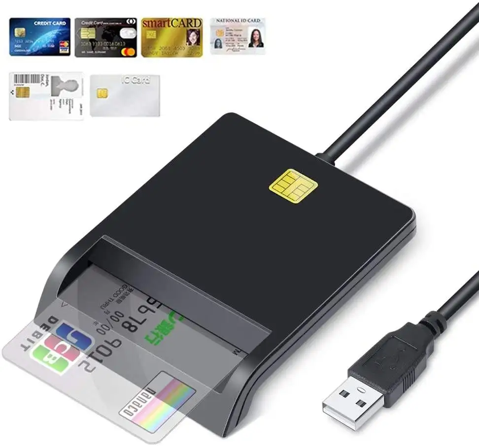 WSY ID Smart Card Reader Sam Slot Usb Credit Card Reader Writer Sim Card Reader