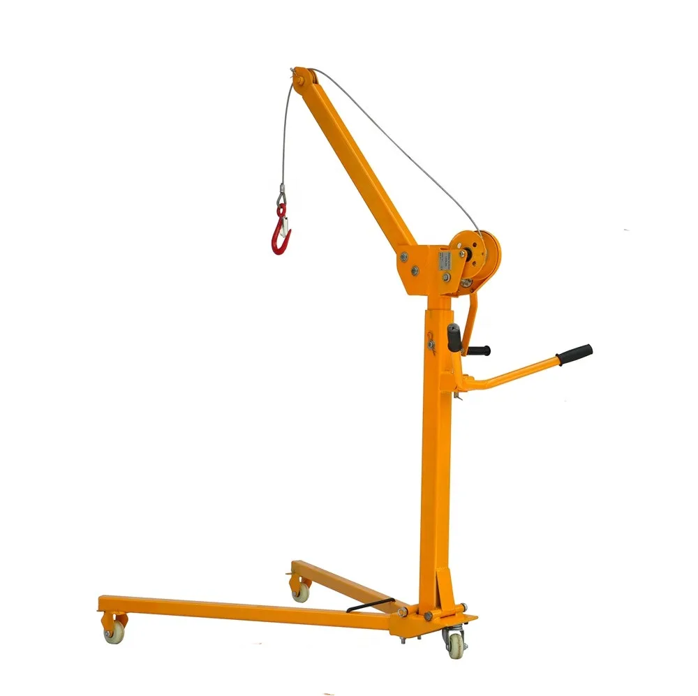 200kg 300kg 500kg Mobile mini crane Portable Small Lift Floor Crane Foldable Shop crane