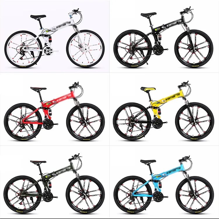 
China wholesale High Carbon Steel Car Mountain Mtb Bicycle 24 Inches Folding Mountain Bike 
