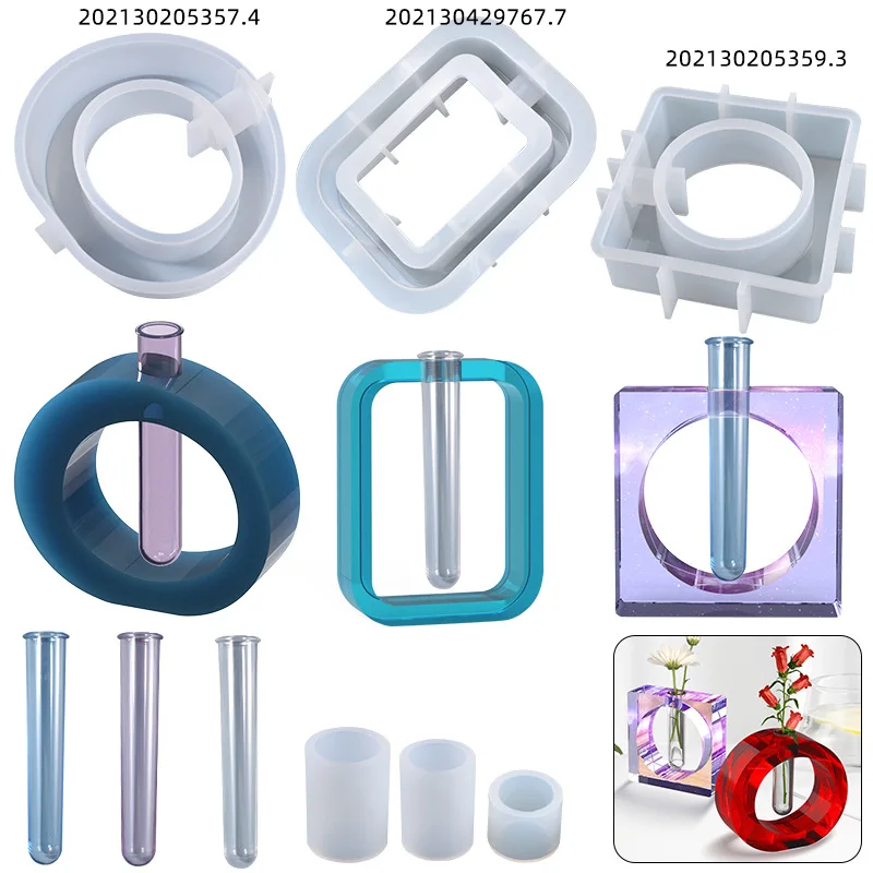 Silicone Plant Propagation Station Epoxy Resin Molds for Hydroponic Plants/Flowers Home Desktop Decoration Flower Vase Mold
