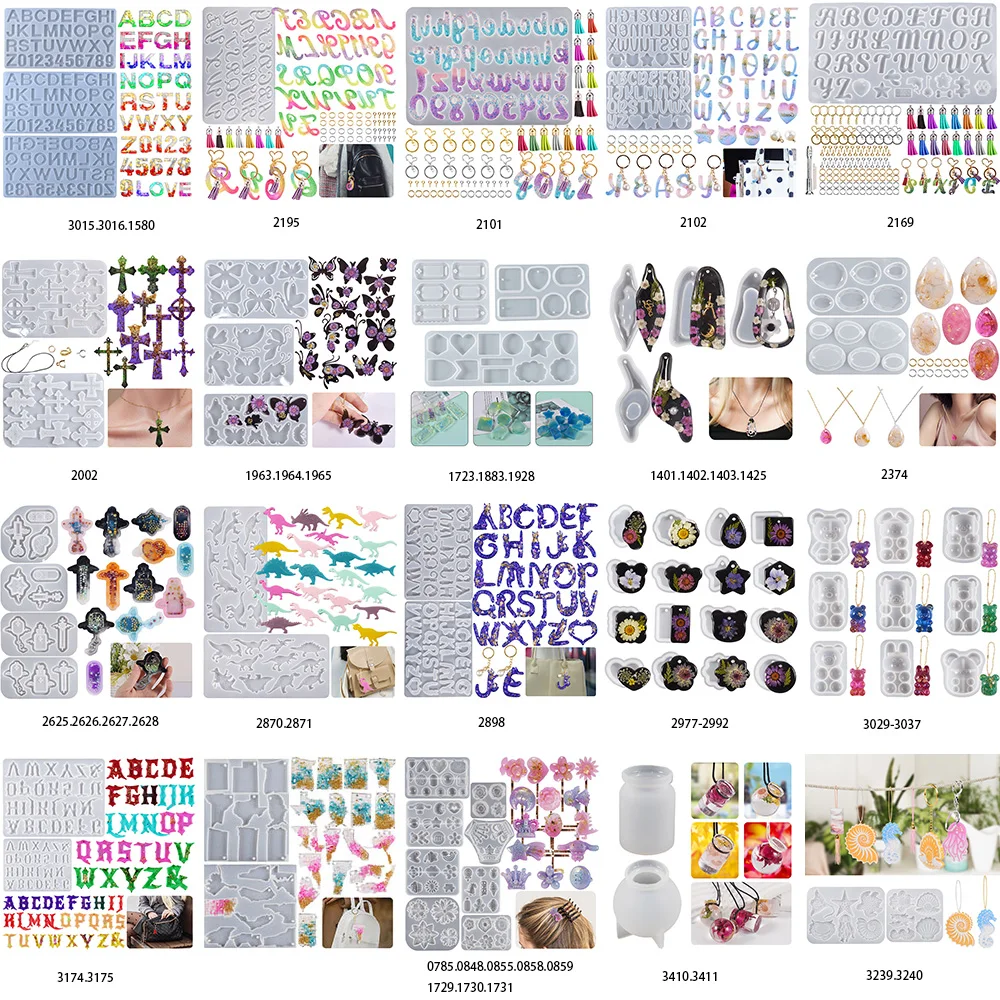 Wholesale DIY Crystal Jewelry Pendant Necklace Epoxy Resin Silicone Mould