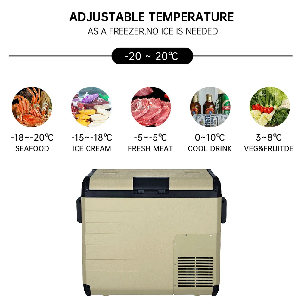 Outdoor Camping Camper 12V Car Portable Compressor Fridge 35L Car Refrigerator