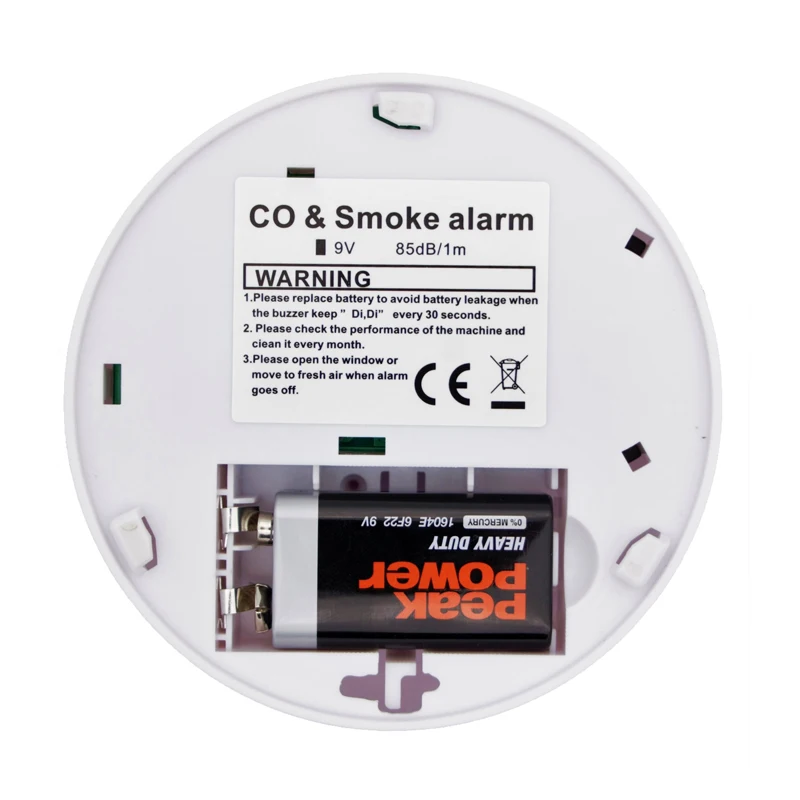 14 YEARS FACTORY 9V Smoke and Carbon Monoxide Detector