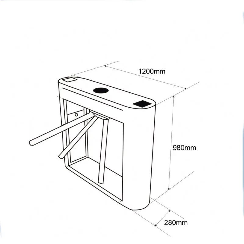 Hot Sale Face Recognition Arm Drop Electronic Tripod Turnstiles with QR Code Barcode Reader