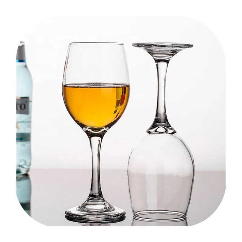 Wholesale 6oz 8oz 11oz 13oz Stemware Goblet Wine Glasses Pressed Tempered Glass Goblets