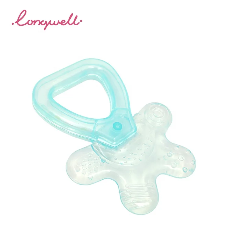 
Ningbo Longwell Sensory Toy Training Custom Logo Eco Safety ISO Pass Soother Baby Teething Rattles water Filled EVA Teether 
