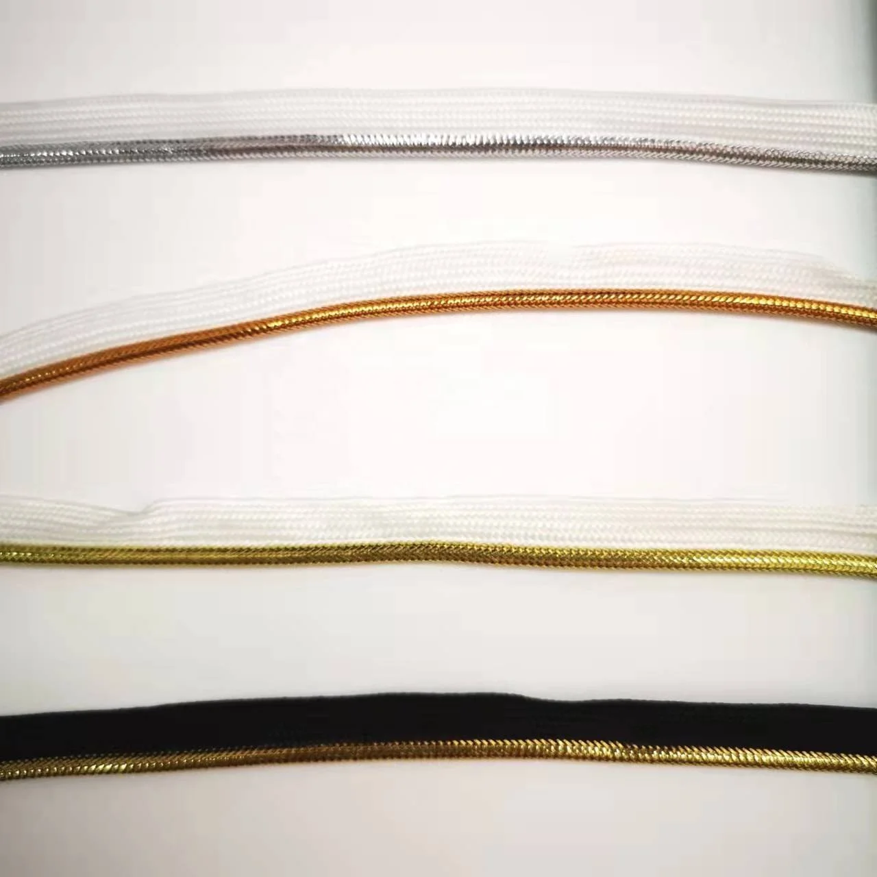 Stock Wholesale Rose Gold Piping Cord Lurex Piping Polyester Bias Piping Cord