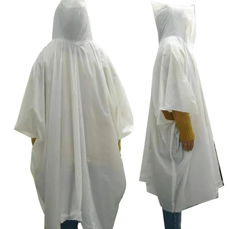 Eco friendly biodegradable bio and compostable PLA rain poncho corn starch poncho