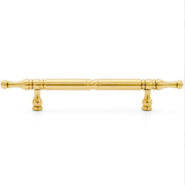 Zhuoqi Solid Brass Furniture Door Handle Kitchen Door Satin Brass Bar Cabinet Handle Wardrobe Door Handle