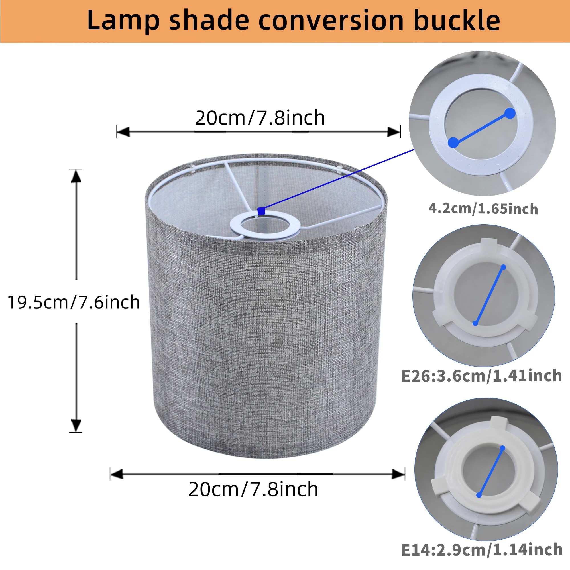 Linen fabric desk lamp lampshade fabric shell cover lighting accessories pendant lamp lampshade linen fabric small lampshade