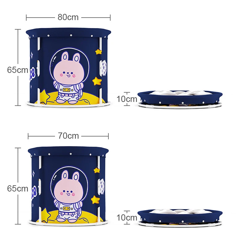 Comfortable 80cm Freestanding Adults Spa Bathtub Portable Foldable Ice Bath Tub for Bathing Pleasure
