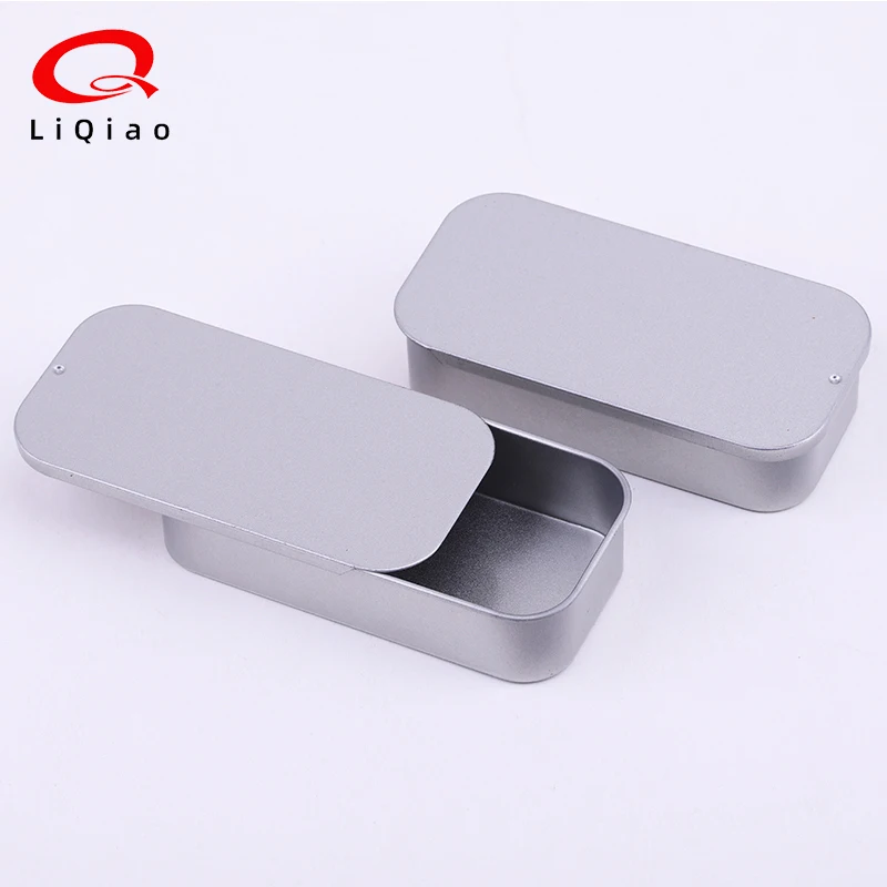 Cosmetic Organizer Chewing Gum Container Mini Iron Slide Cover Storage Jewelry Pill Chocolate Metal Tin Case Portable Tin Boxes