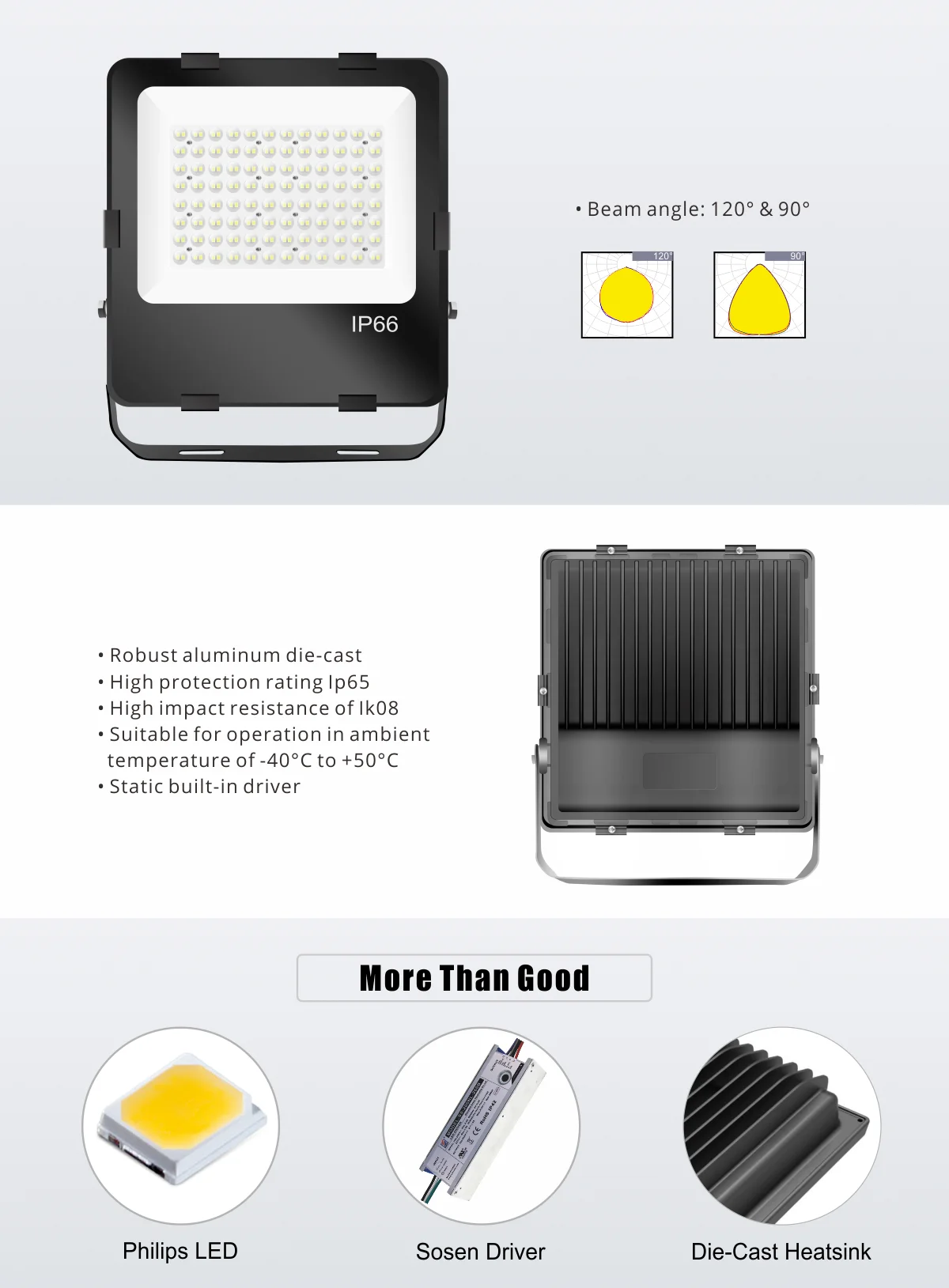 High Lumen Aluminum Outdoor Waterproof Floodlight 100W SMD Garden Sport LED Flood Light