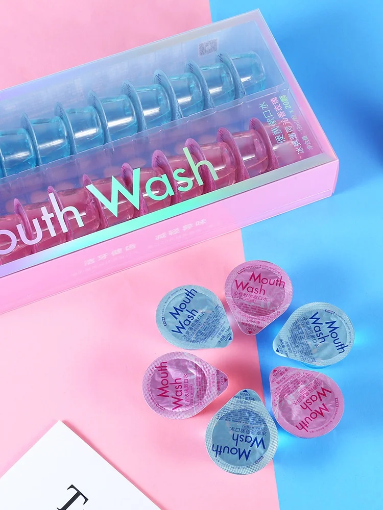 Portable jelly mouthwash twenty pieces in a gift box disposable mouthwash to freshen your mouth and clean your mouth