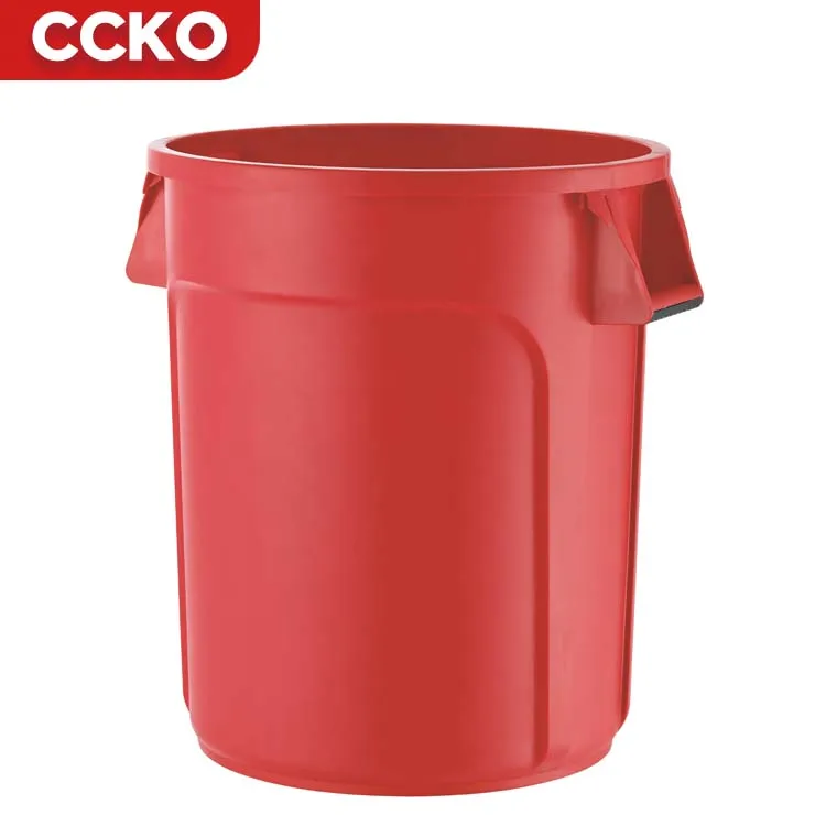Wholesale Hotel 75L Large Round Storage Bucket Plastic Outdoor Trash Bin Street Dustbin Waste Bins Garbage Can Kitchen Trash Can