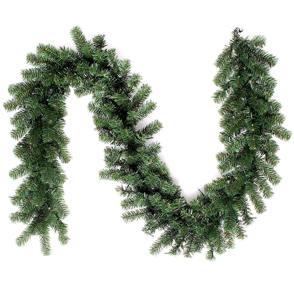 Wholesale prelit 200cm Christmas garland Artificial PVC Christmas Flower garland Decoration