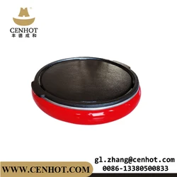 CENHOT Wholesale Fashion Red Round Electric BBQ Grill Iron Pan For Restaurant