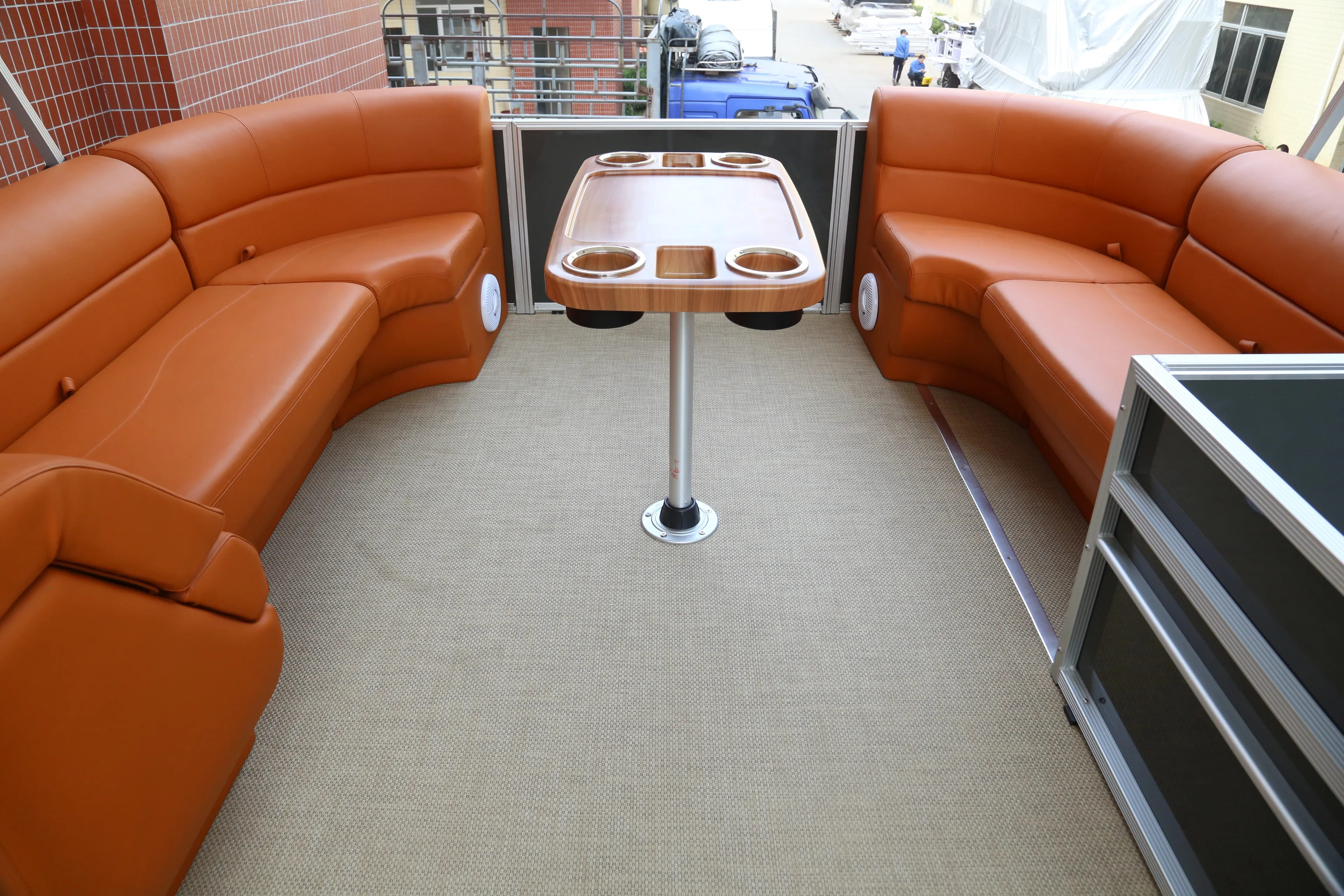 2021 New Kindle 30FT Luxury Double Decker Fishing Aluminum Pontoon Boat  for Family