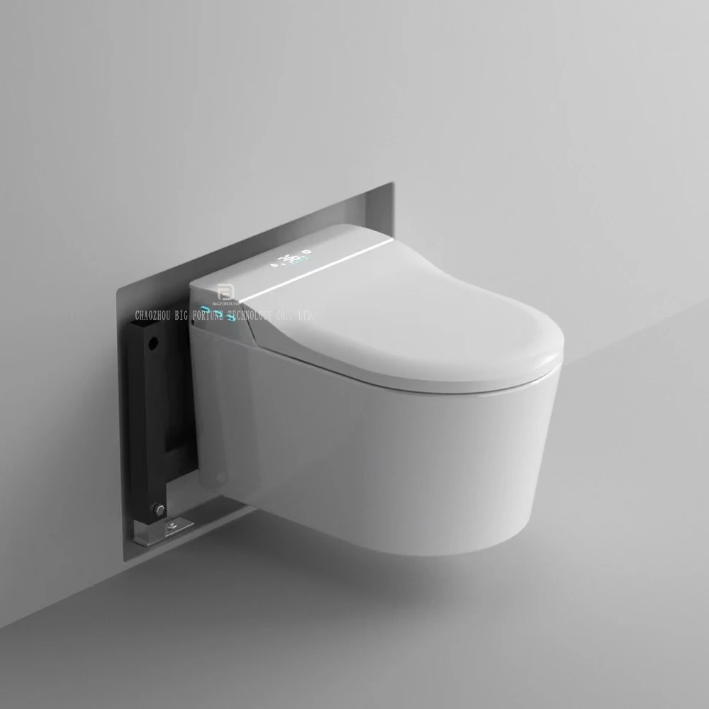 Modern smart wall hung toilet commode electric wc bathroom ceramic automatic intelligent hanging toilet bowl