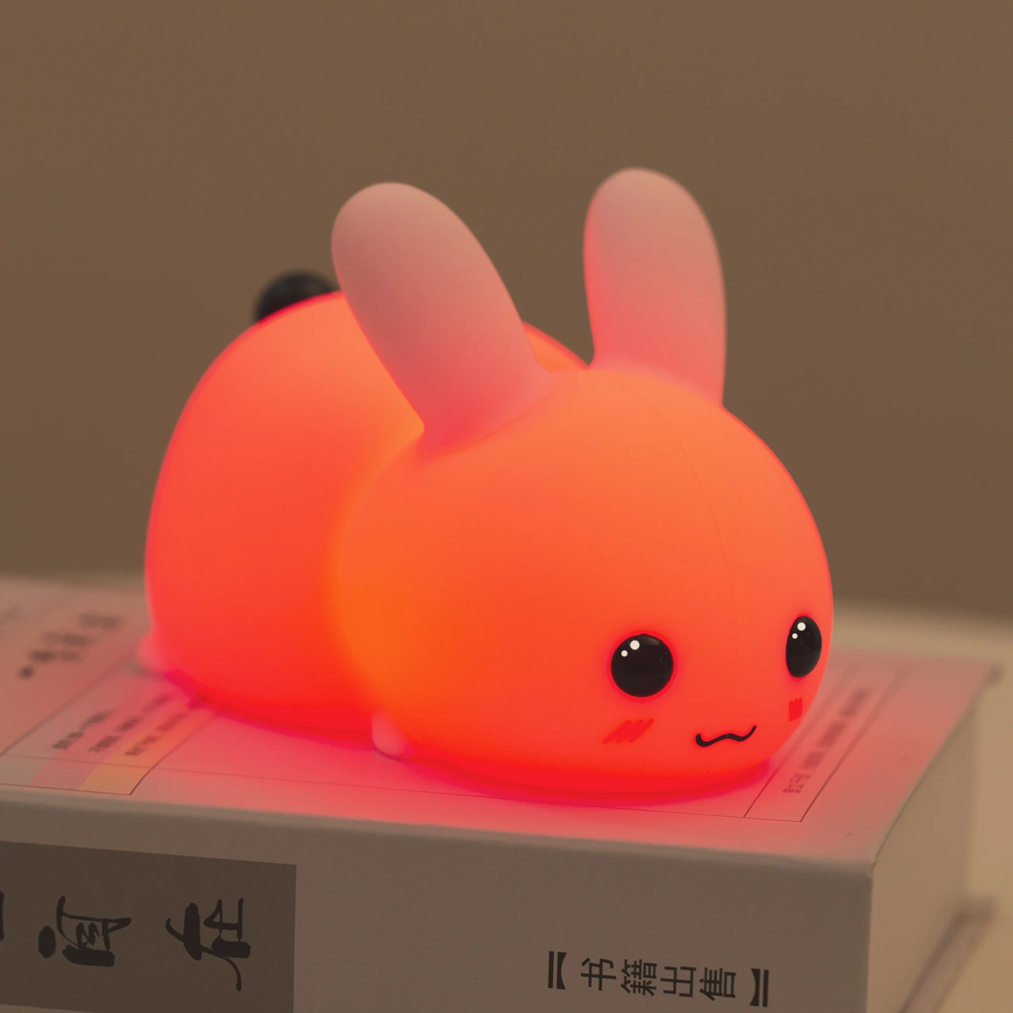 China Hot Sale Led Soft Touch Christmas Gifts Lamp Bunny Rabbit Silicone Night Light For Kids Silicone Animal Night Light