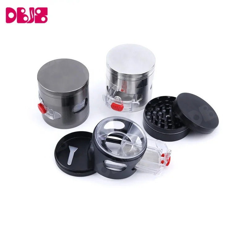
Smoke Shop Supplies Wholesale 63mm Tobacco Grinder Spice Custom Logo Herbal Grinder With Drawer Weed Grinder Jar 