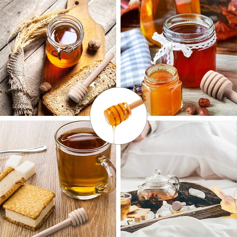 Wax Dabber Infuser Jar With Favour Bee Honey Dipper With Handle Bar