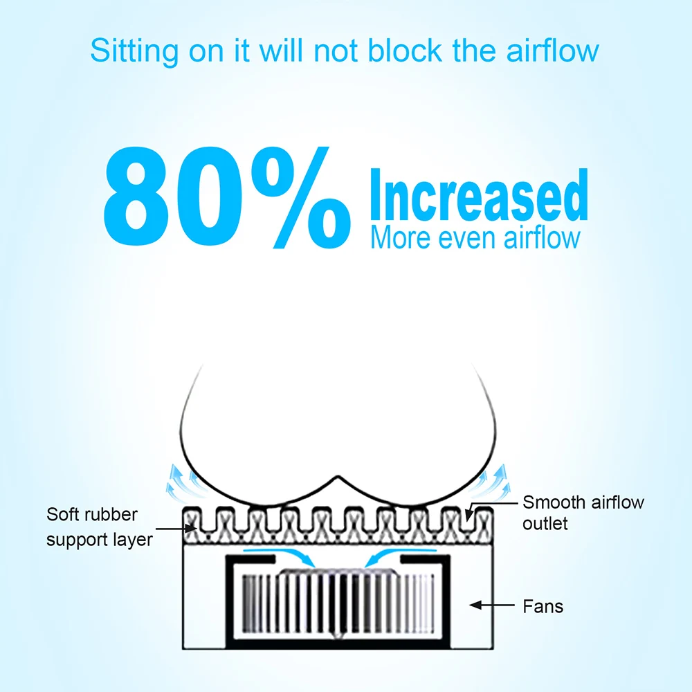 automatical interior accessory 12v 24v strong fan smart massage heat removol cooling car seat cushion for ventilation