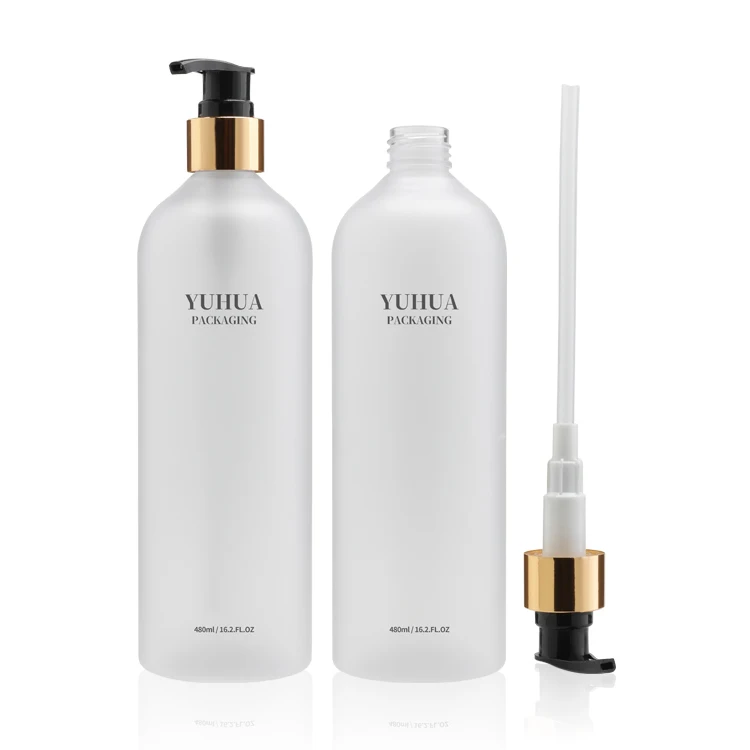 Recycled Lotion Pump Bottles 480mlEmpty Refillable Plastic Liquid Body Soap Containers Dispenser for skincare packaging