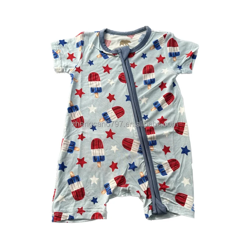 Wholesale Kids Short Sleeve Bodysuits Cartoon Leopard Print Baby Rompers For Autumn Onesies Baby Clothes For New Born