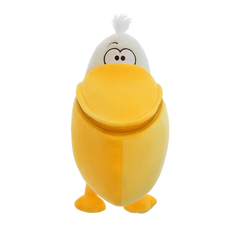 Wholesale custom creative stuffed animal soft doll greedy pelican plush toy gift funny rag plush toy