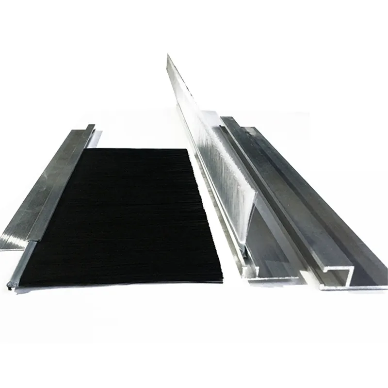 Custom door sealing furniture dust removal black PP nylon bristle brush