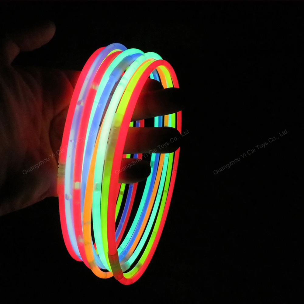 Party Favors 22' Glow Stick Necklace for Party Supplies Glow Necklace Custom