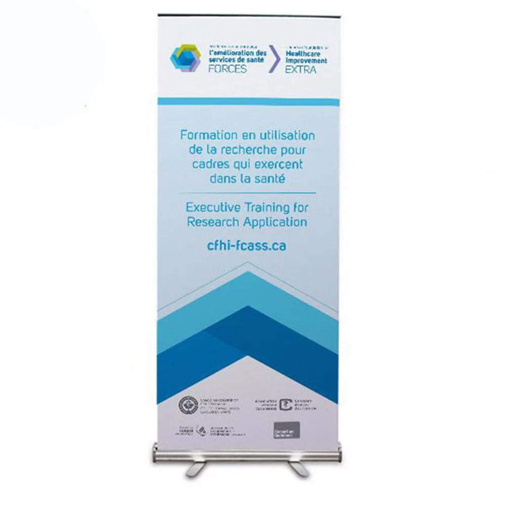 Retractable Roll up Banner Stand Aluminum Indoor and Outdoor Advertising Display for Exhibition Display Promotion