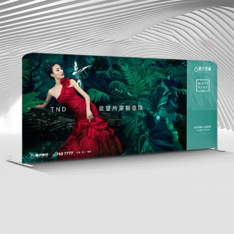 Custom Printing Size Tension Fabric Cover Pillow case Backdrop Large Backdrop Display Banner Stand