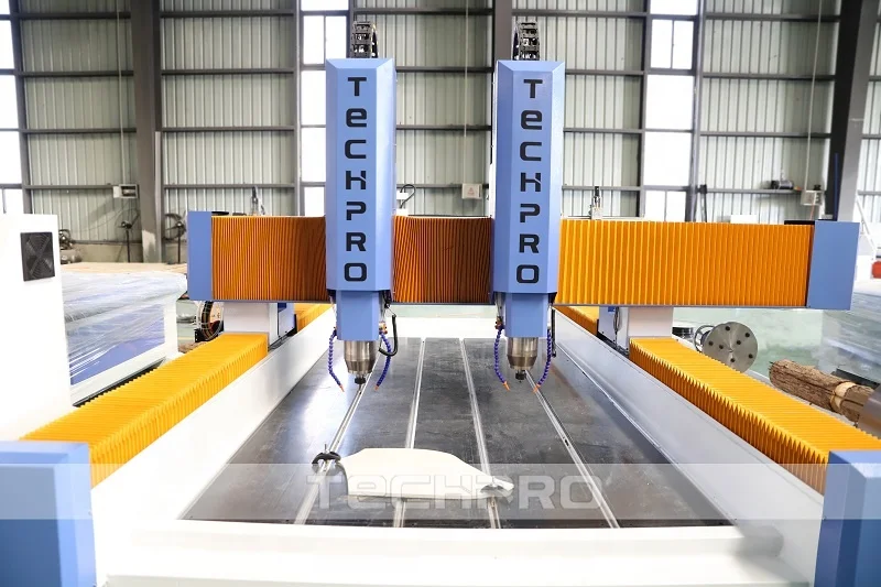 Multifunction Double Head Stone Engraving Machine 4 Axis Double Head Type Stone Machinery For Marble Granite Quartz