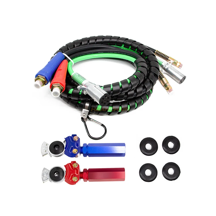 7 way trailer extension cable Air Line Hose Kit Wrap Electrical Cable for Tractor Trailer Semi Truck