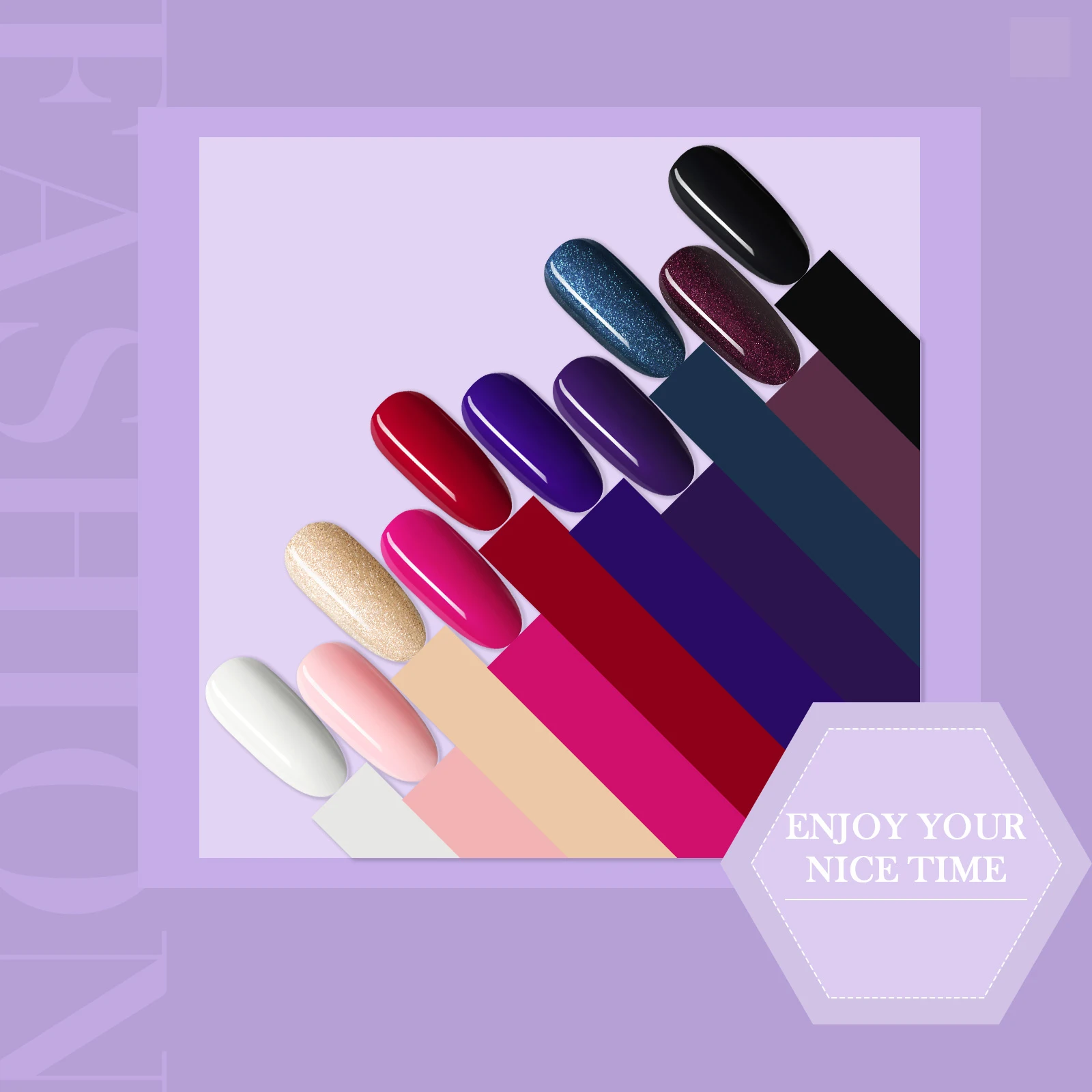 Hot Sale Nail Gel Polish Kit With LED Nail Lamp And Tools 10 pcs Nail Gel UV Full Starter Kit Manicure OEM Logo Private Label