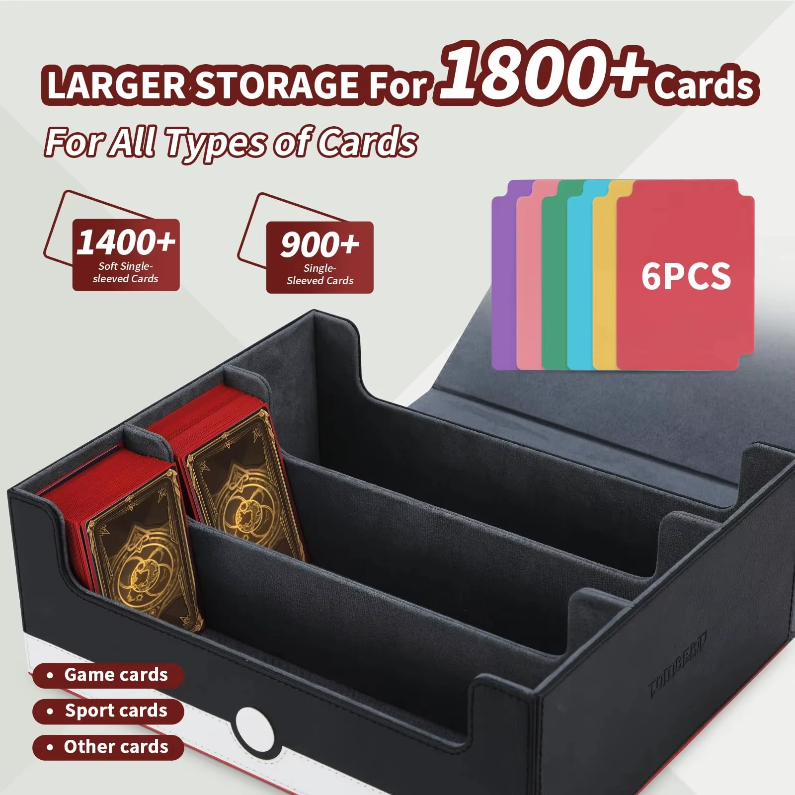 Custom 1000+ Premium Standard Size PTCG MTG YuGiOh Uno TCG Sport Pokemon MTG Trading Card Storage Deck Case